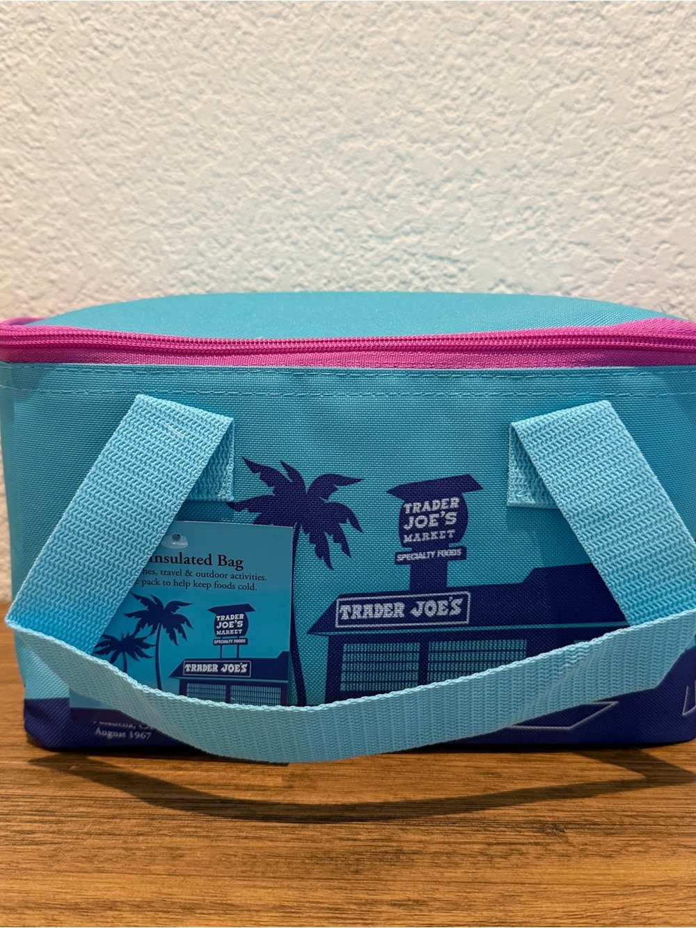Trader Joe's Blue & Pink Insulated Lunch Bag